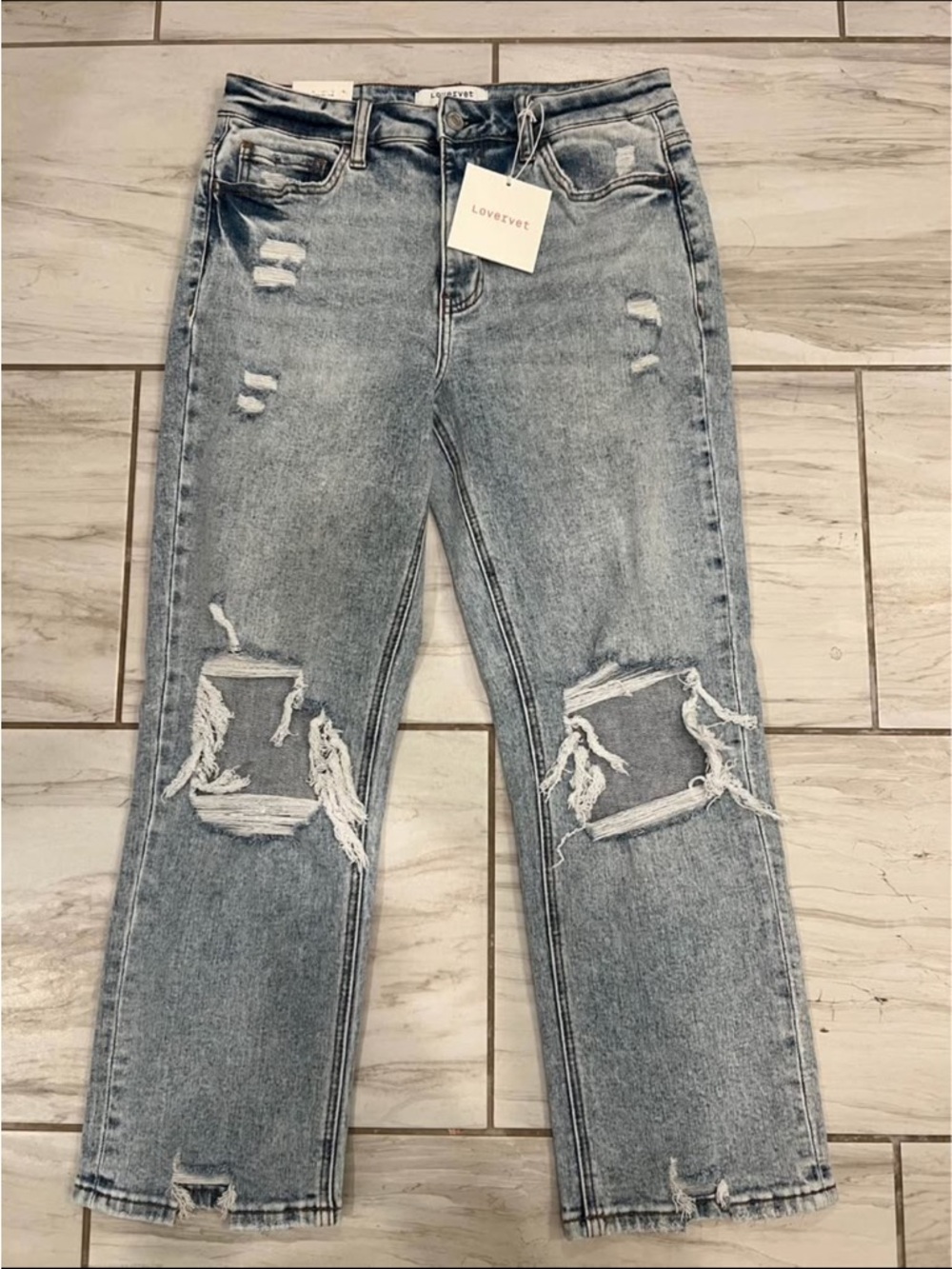 Lovervet by Vervet High Rise Straight Jeans Size 29/9 NWT